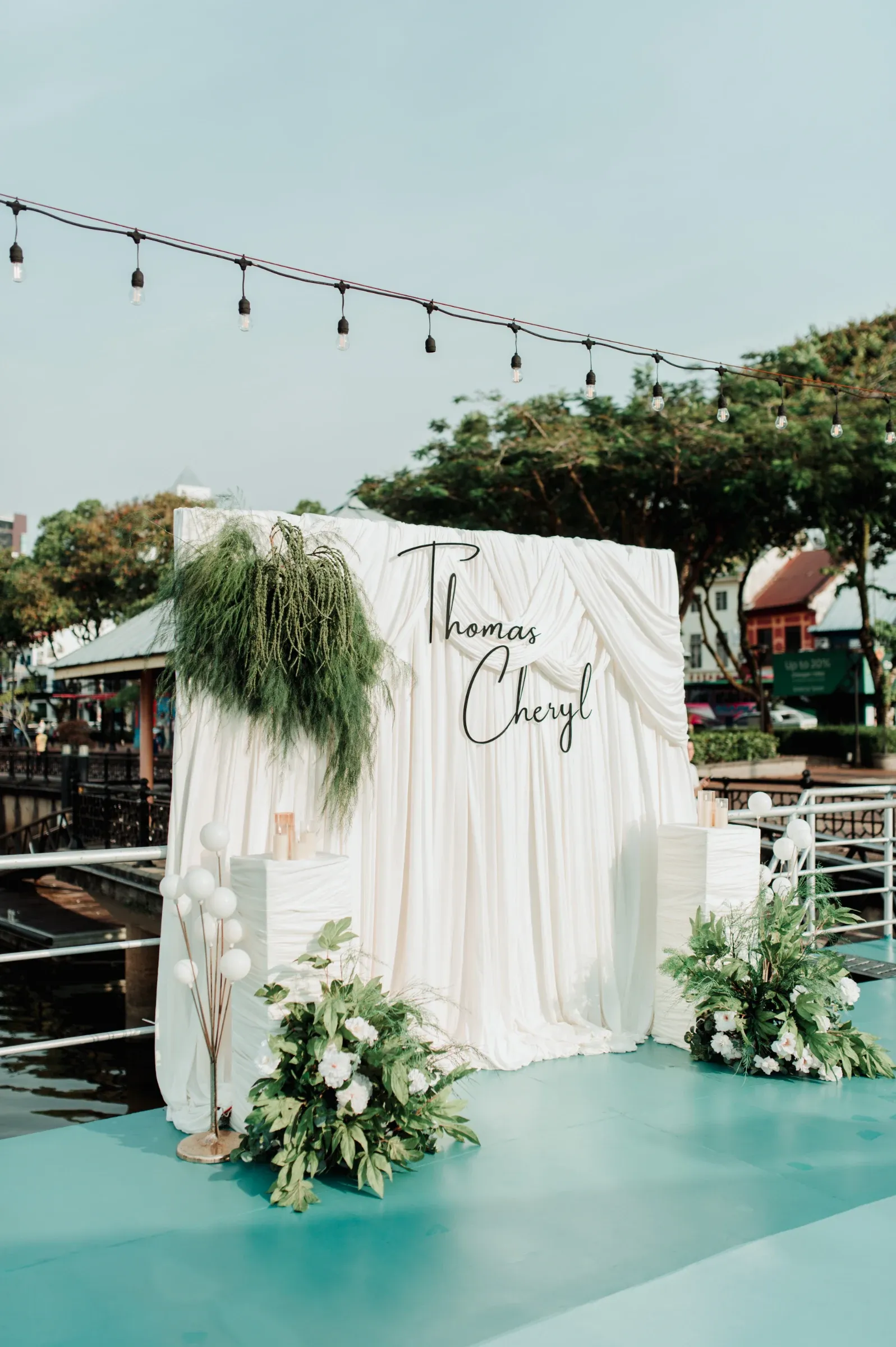Thomas & Cheryl, evening on the river by Ju Shiu Photography, Kuching, Sarawak