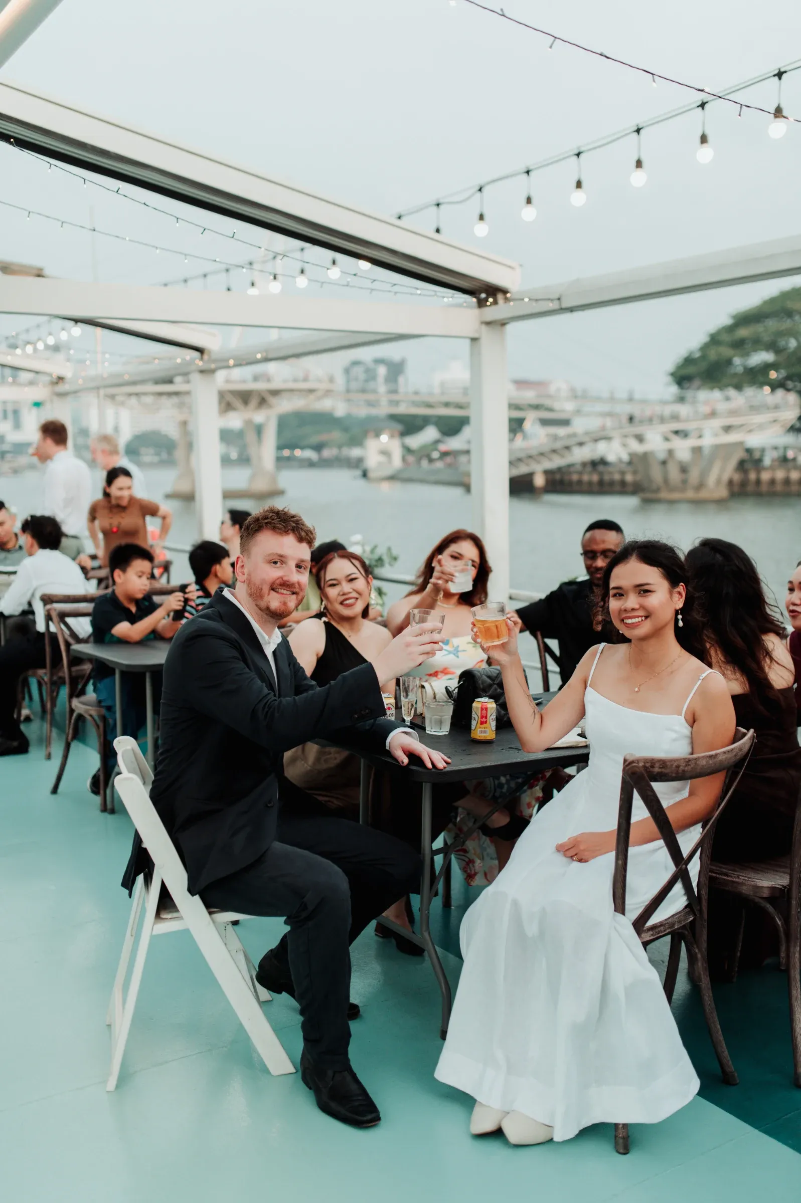 Thomas & Cheryl, evening on the river by Ju Shiu Photography, Kuching, Sarawak