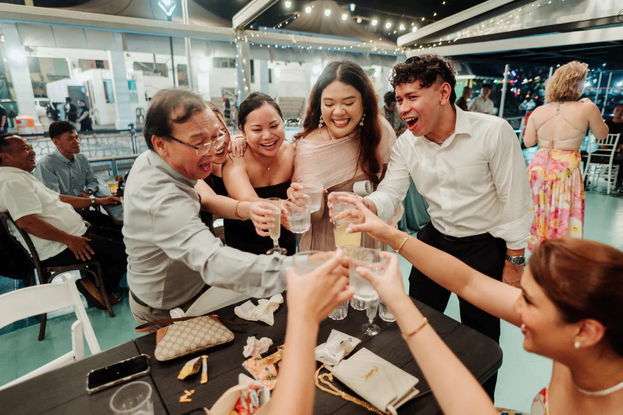 Thomas & Cheryl, evening on the river by Ju Shiu Photography, Kuching, Sarawak